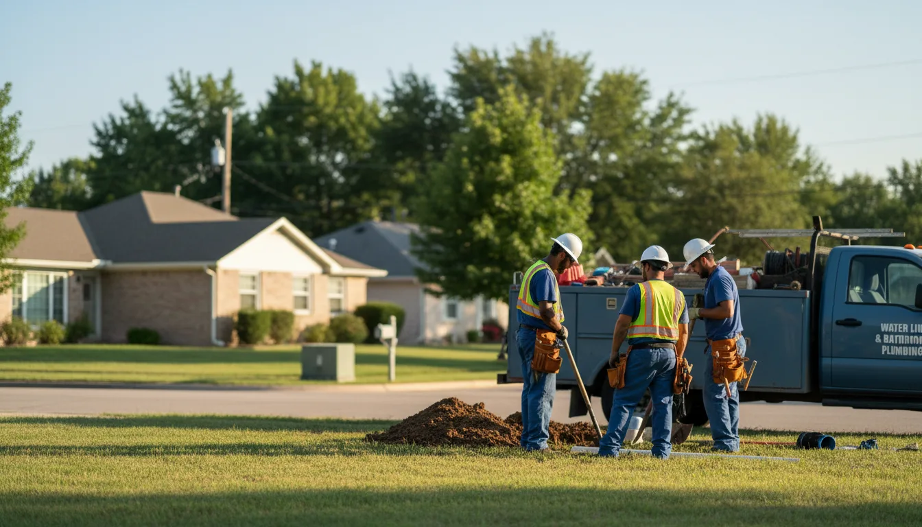 Residential water line and bathroom plumbing service in Luray, MO